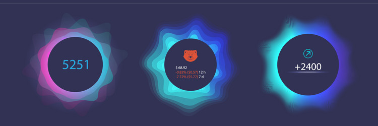 set futuristic ui ux circle bar vector image