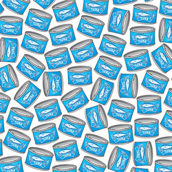 Tuna Can Pattern Background vector image