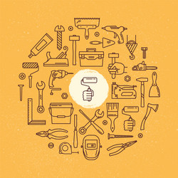 a circular pattern from set icons vector image