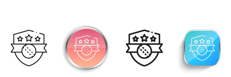 club icon thin linear regular and button style vector image
