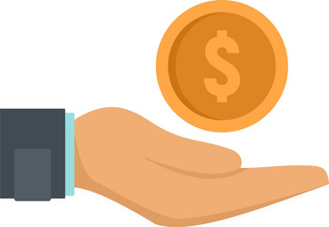 Crowdfunding keep money icon flat isolated vector