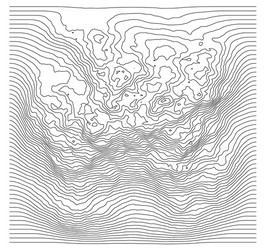 curve lines in shape part mountain range vector image