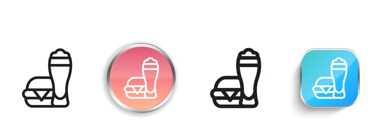 fast food icon thin linear regular and button vector image