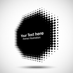 Halftone dots circle perspective octagon frame vector