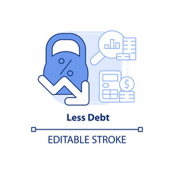 Spend less money outside concept icon Royalty Free Vector