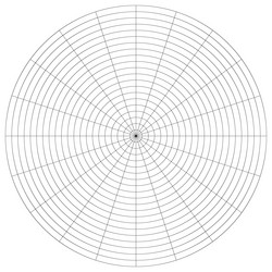 polar circular grid mesh pie chart graph element vector image