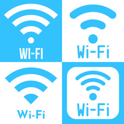 wifi symbol icon wireless local area networking vector image