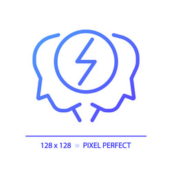 2d thin linear gradient conflict resolution icon vector image