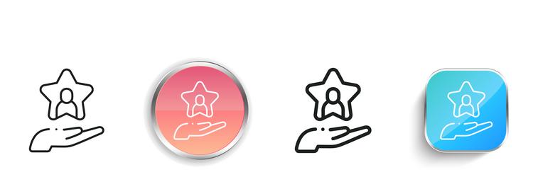 idol icon thin linear regular and button style vector image
