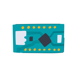 microchip microcontroller cartoon vector image
