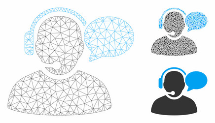 operator message mesh network model vector image