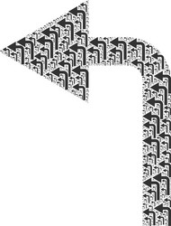 turn left recursive mosaic itself items vector