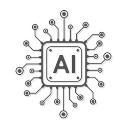 Artificial intelligence circuit line style vector