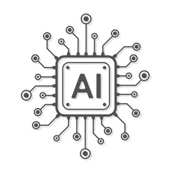 Artificial intelligence circuit line style vector