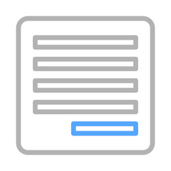 document icon with text lines concept of writing vector image