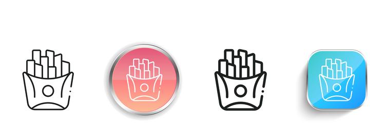 fast food icon thin linear regular and button vector image