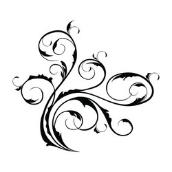 Floral Filigree Swirl Vector Image