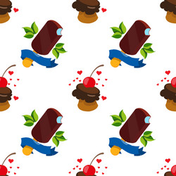 ice cream seamless pattern for design surface vector image
