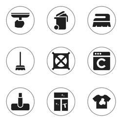 set of 9 editable cleanup icons includes symbols vector image