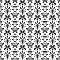 Abstract seamless floral pattern with black flower vector