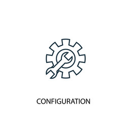 Configuration concept line icon simple element vector