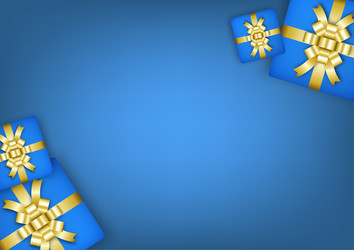 gift boxes christmas on blue background vector