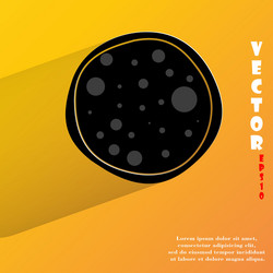Pizza flat modern web button with long shadow vector
