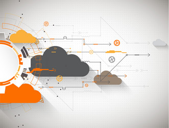 web cloud technology business abstract background vector image