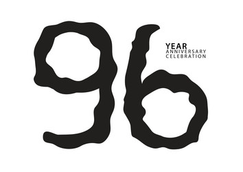 96 year anniversary celebration logotype 96 Vector Image