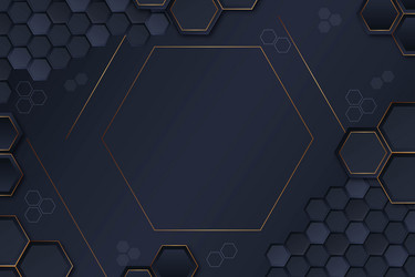 Gradient hexagonal background design vector