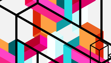 Abstract background 3d cubes cubic elements vector