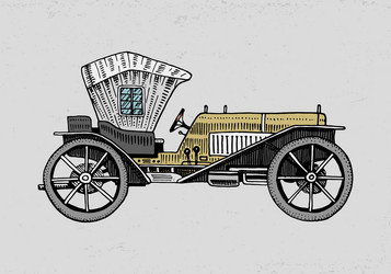 classic car machine or engine Vector Image