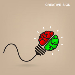 Creative brain idea concept Royalty Free Vector Image
