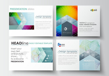 set of business templates for presentation slides vector image