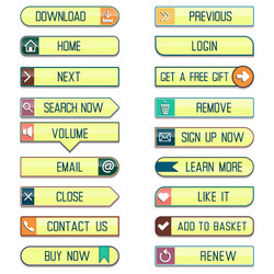 set of retro web buttons for your shop vector image