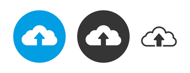 upload icon cloud uploading symbol arrow up vector image