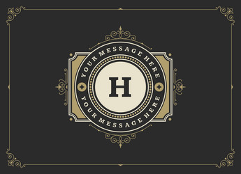 Vintage Ornamental Frame Template Vector Image