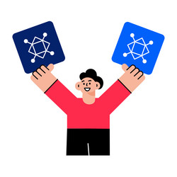 a flat style showing framework approa vector image