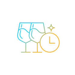 company happy hour gradient linear icon vector