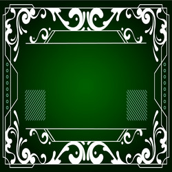 Flower frame pattern with background vector