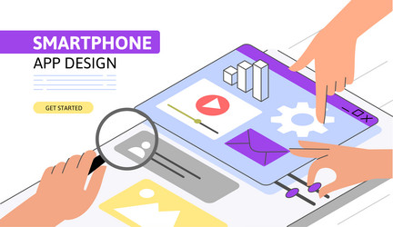 phone mobile app development application building vector image
