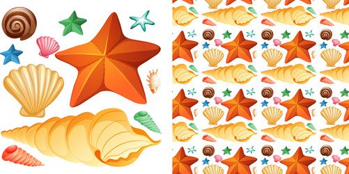 seamless background design with isolated set vector image