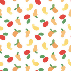 Seamless pattern with abstract fruits on a white vector