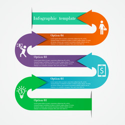 Snake Arrows Workflow Template vector image