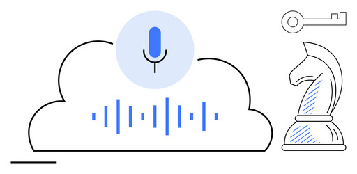 voice recognition in cloud security access vector image