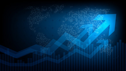 Abstract Financial World Map Chart vector image