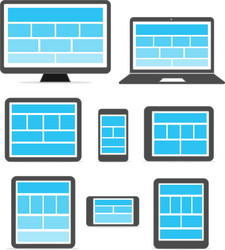 adaptive design layouts web site page templates vector image