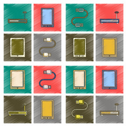assembly flat shading style icon wi fi modem vector image