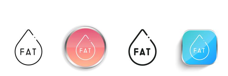 fat icon thin linear regular and button style vector image