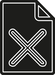 remove document icon - with mark vector image